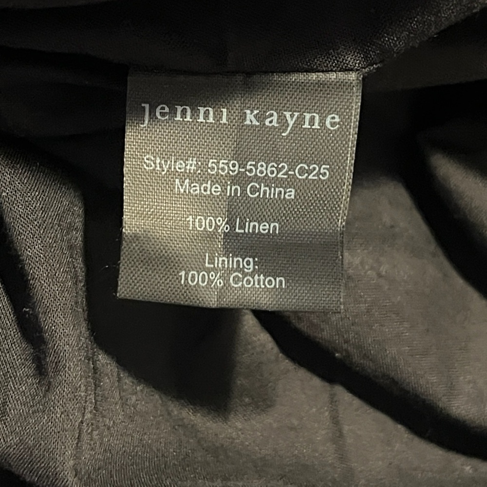 Jenni Kayne Kinney 100% Linen Black Midi Dress - Picture 8 of 10